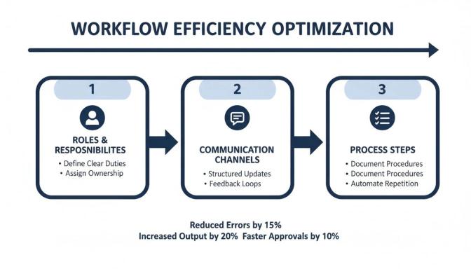 Infographic about how to improve workflow efficiency
