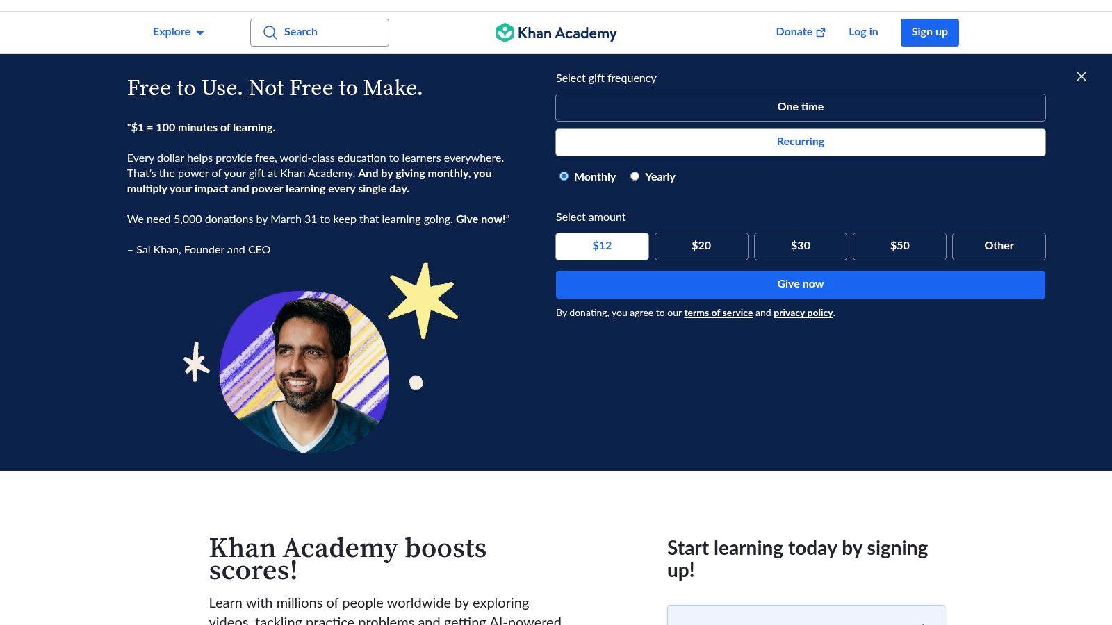 Khan Academy — Khanmigo (AI tutor)