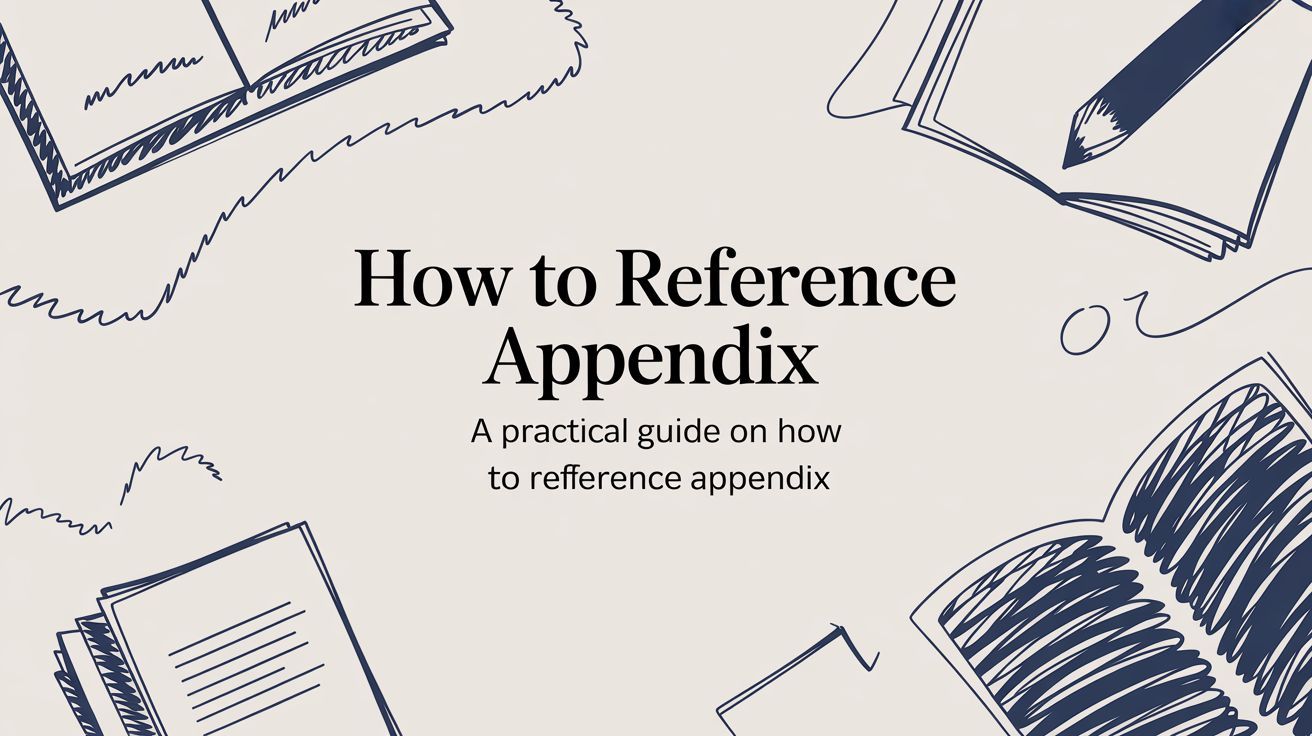 How to Reference Appendix: A Practical Guide on how to reference appendix