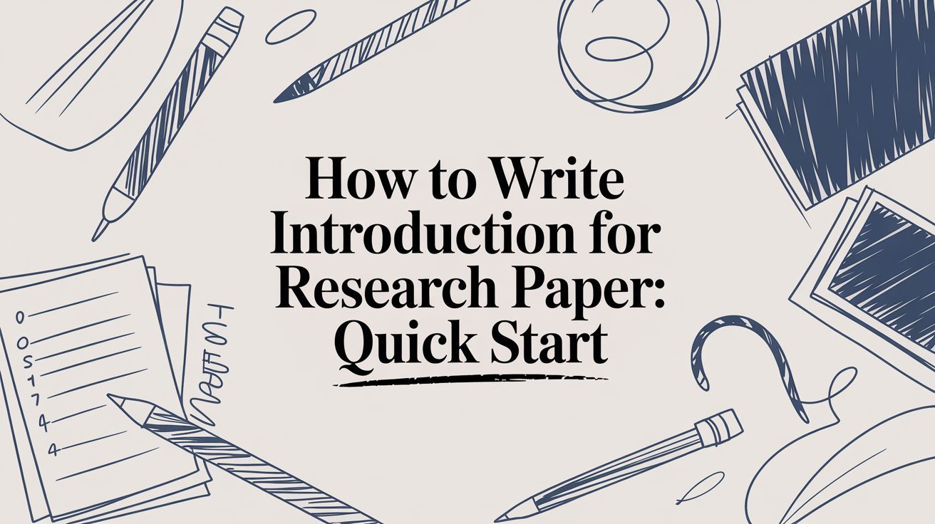 how to write introduction for research paper: Quick Start