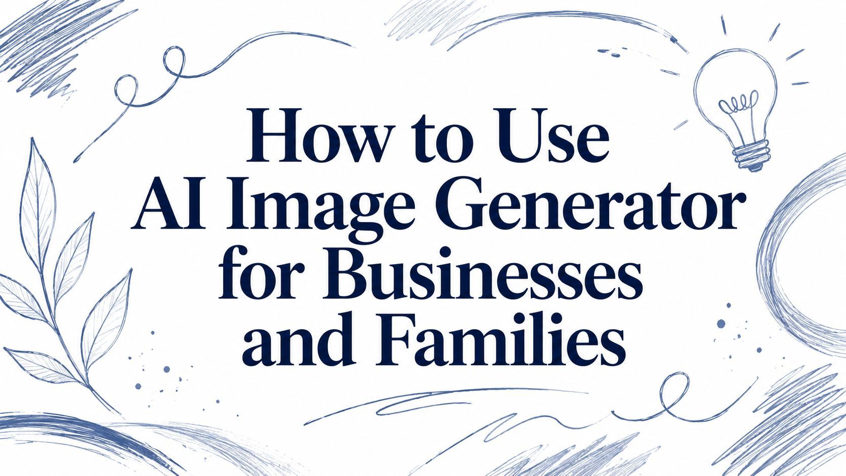 How to Use AI Image Generator for Businesses and Families