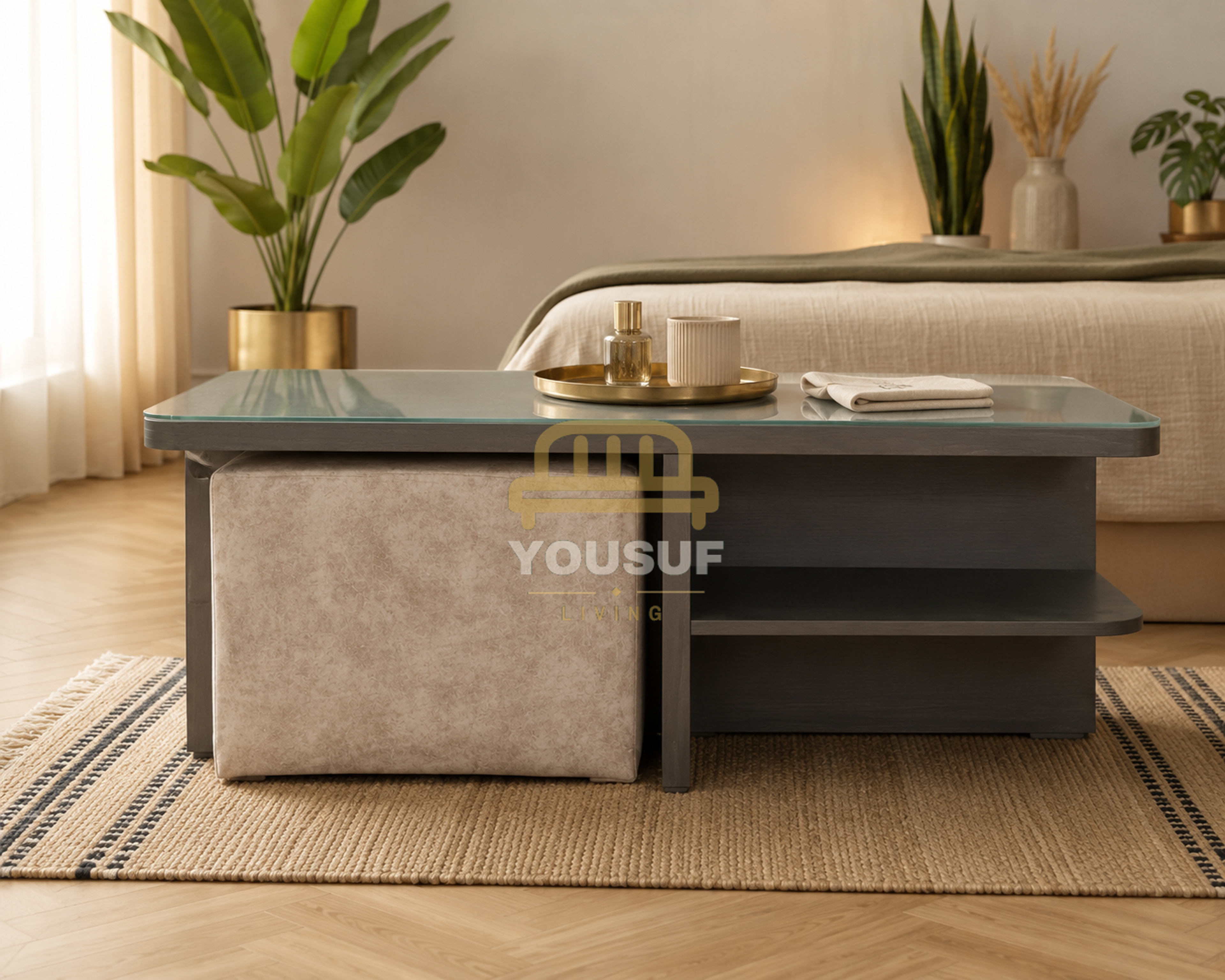 Nesting Ottoman Coffee Table