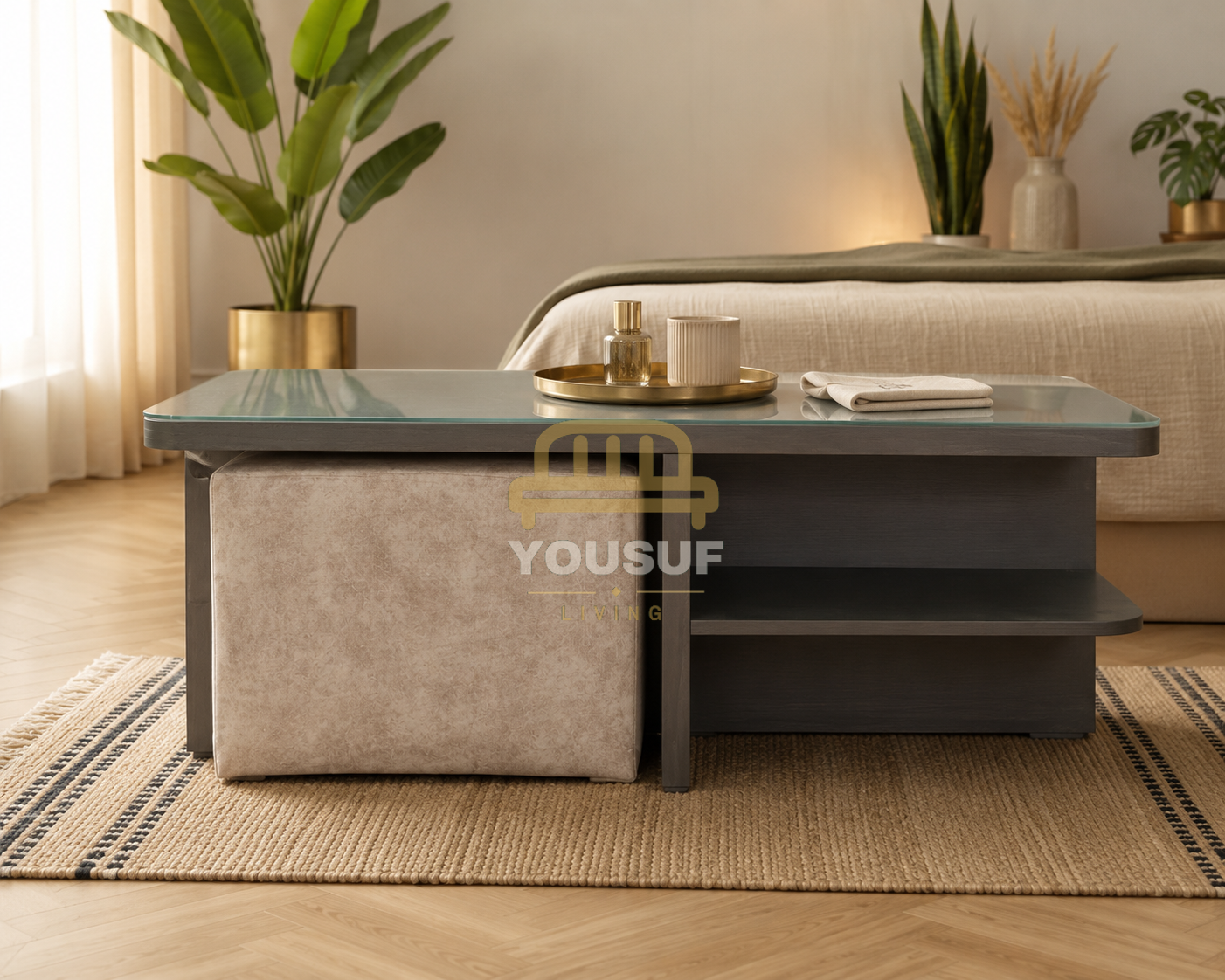 Nesting Ottoman Coffee Table