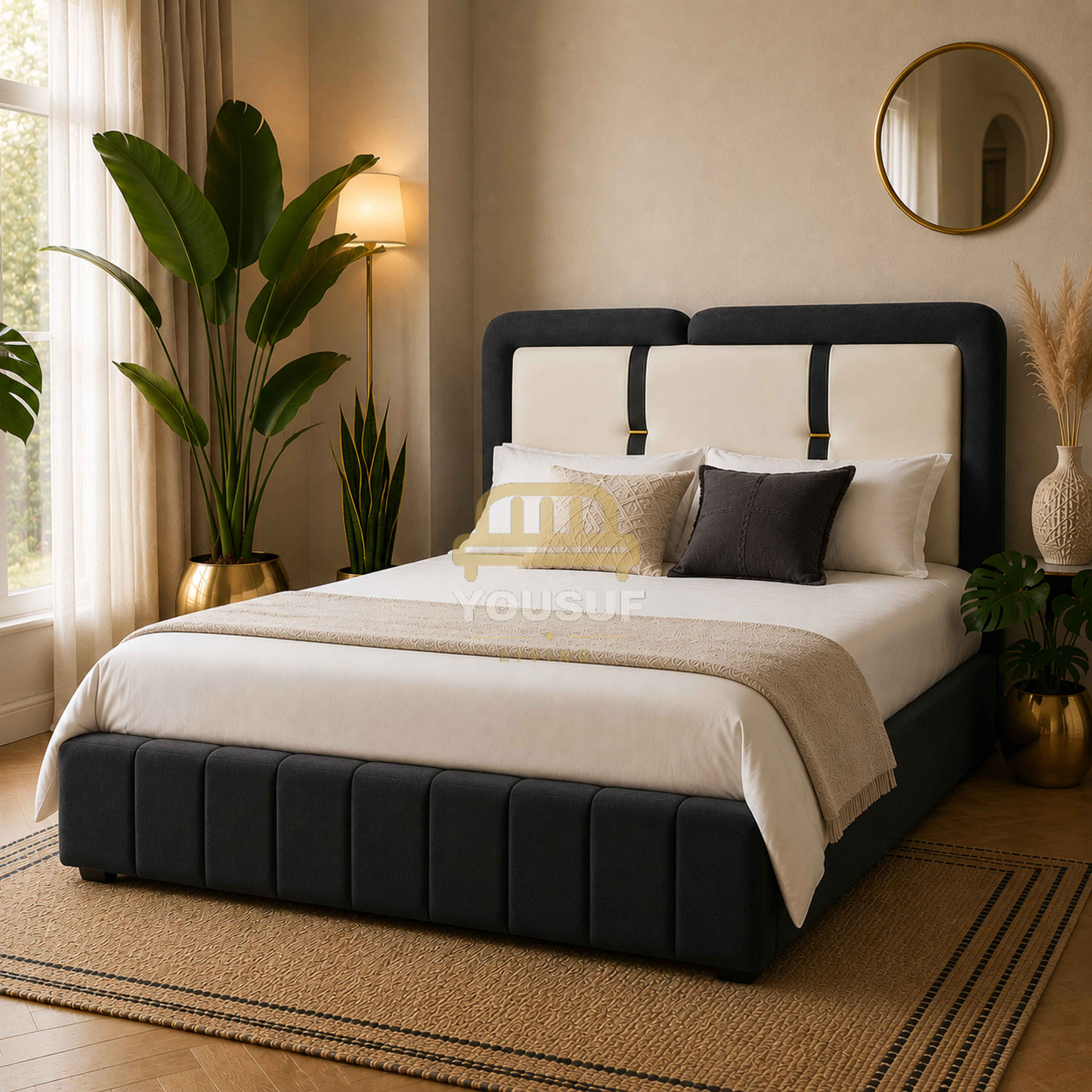 Two-Tone Panel Bed