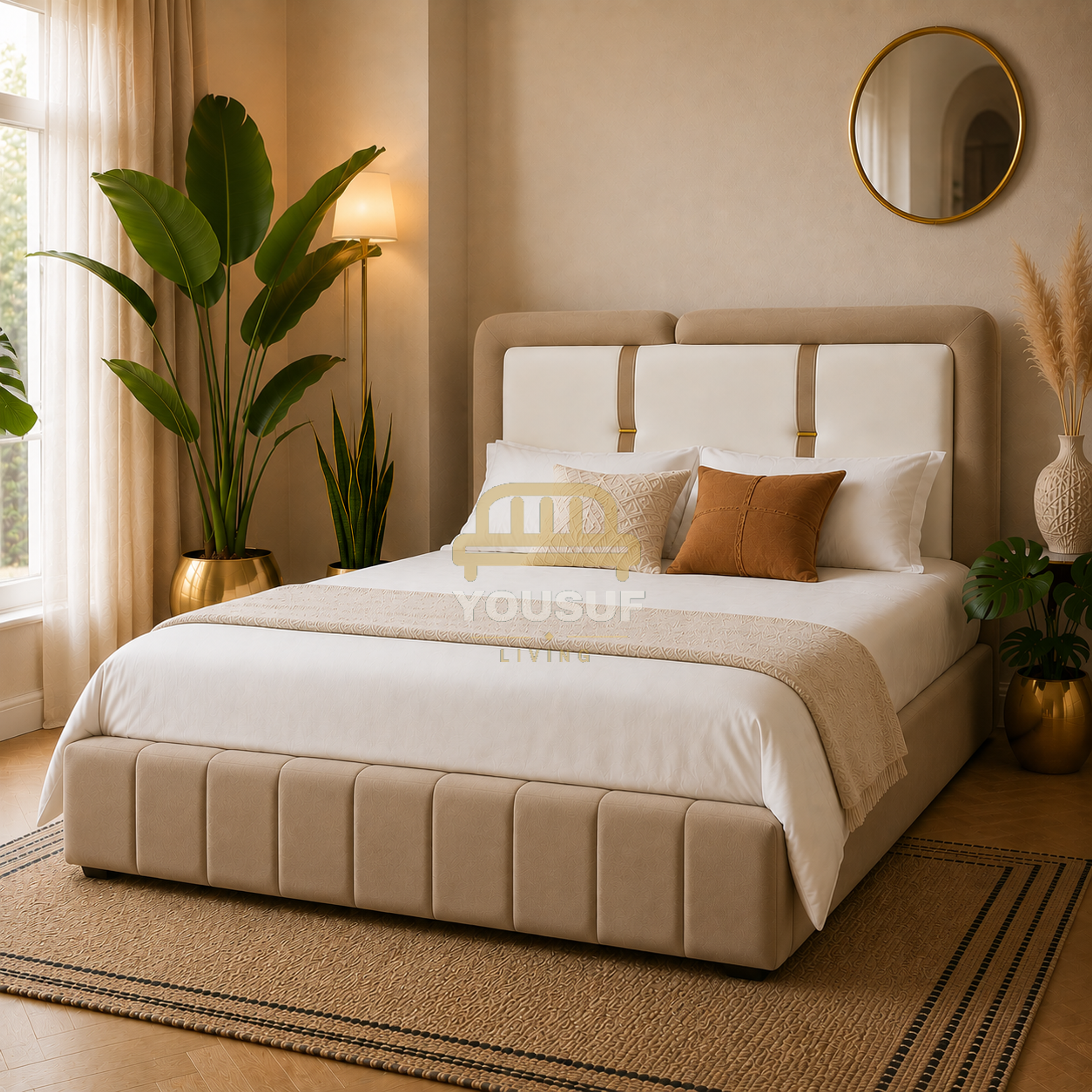 Two-Tone Panel Bed