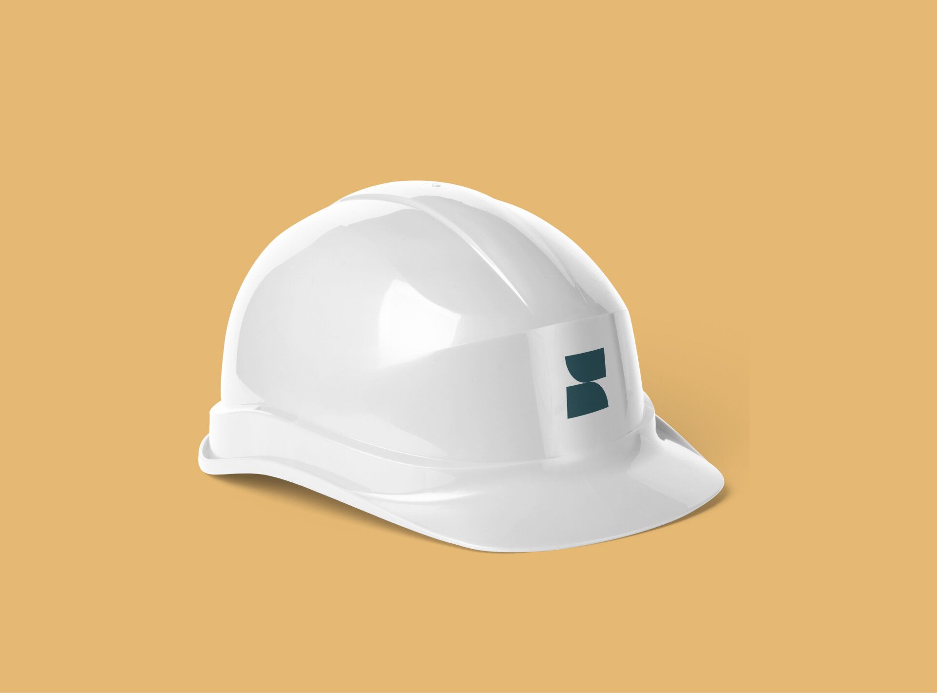 An illustration of a safety helmet with Sjöblom's logo on the front