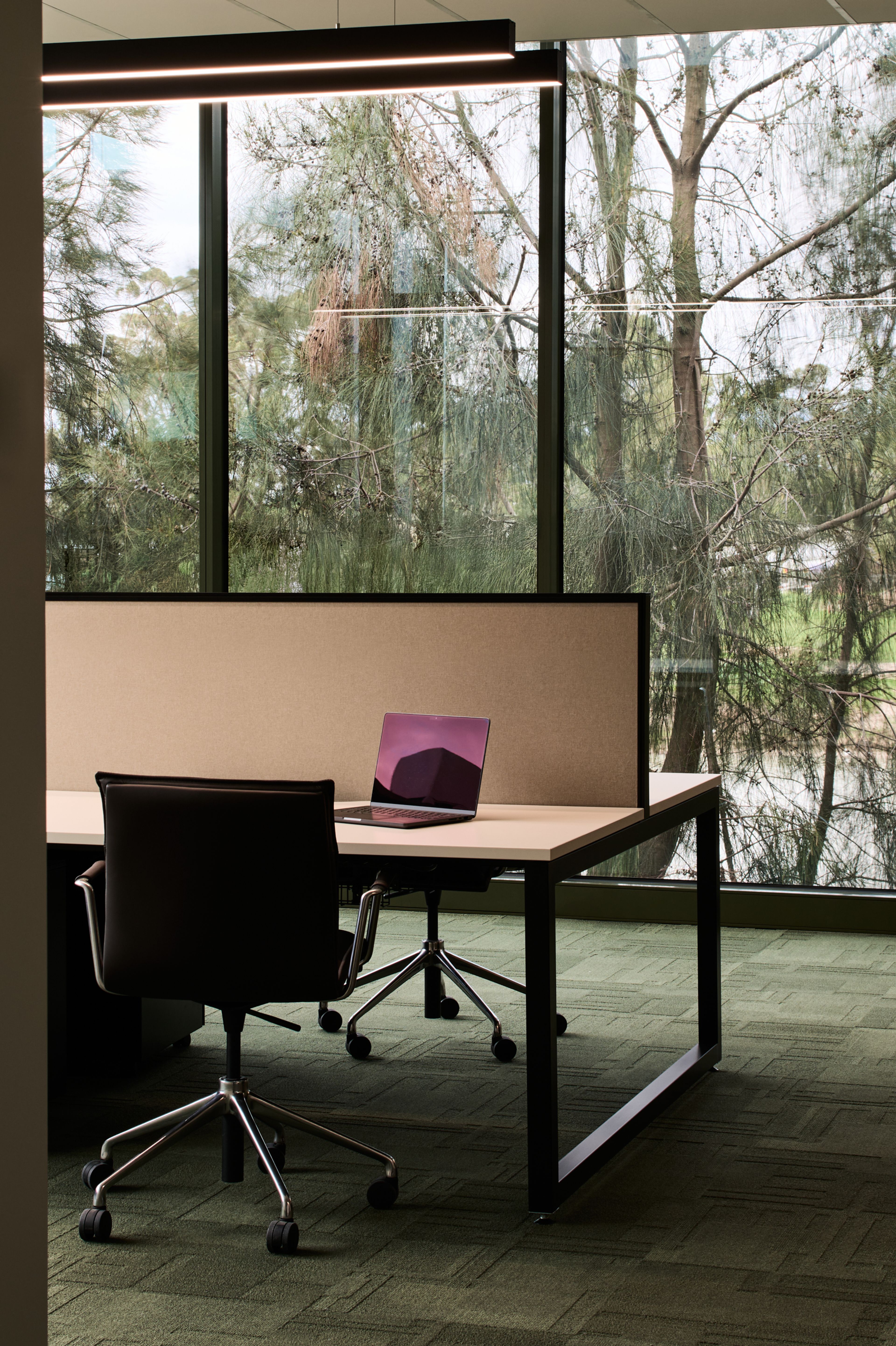 Workplace design for Peerless Foods. Situated in an industrial context, next to their manufacturing facilities.