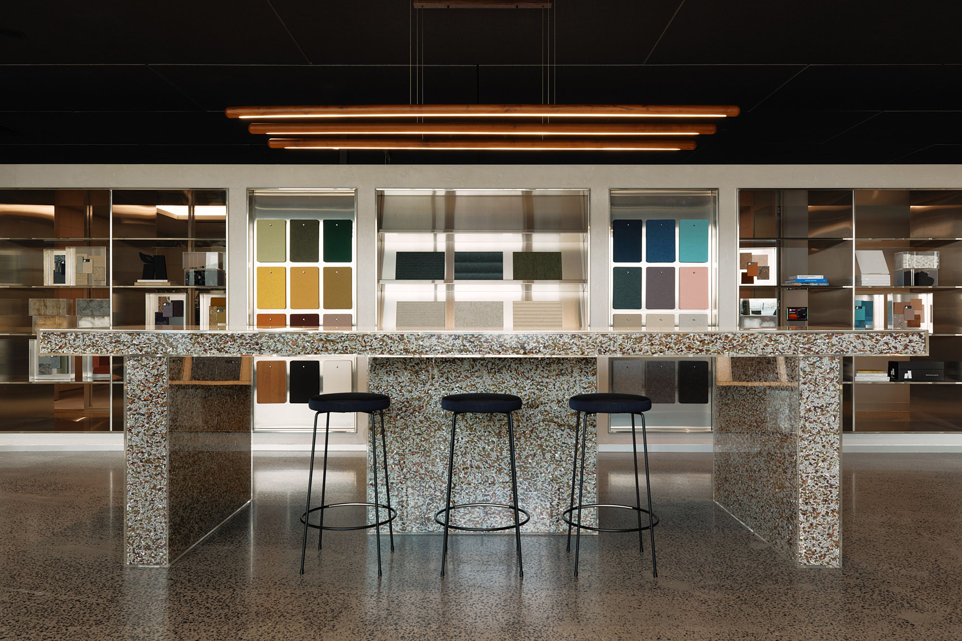 Autex acoustics workplace and showroom design by Made For in Essendon Fields, Melbourne.