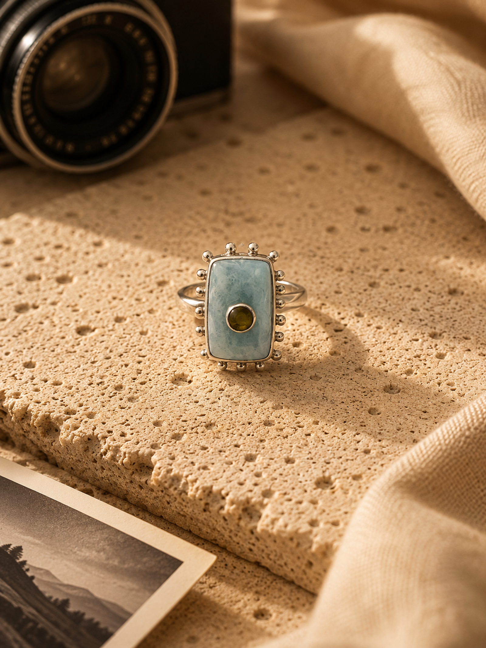 Anillo instantes de larimar 