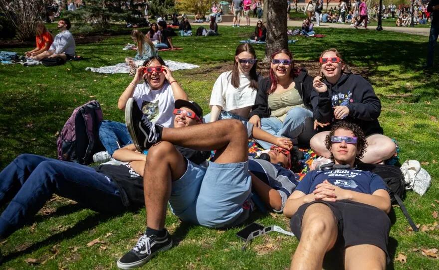 Photos: Thousands pack the ISU Quad to watch the solar ...