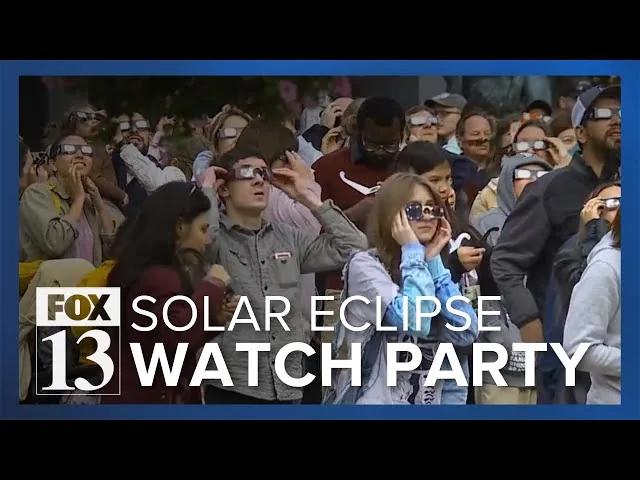 Salt Lake City streets filled with people watching solar ...