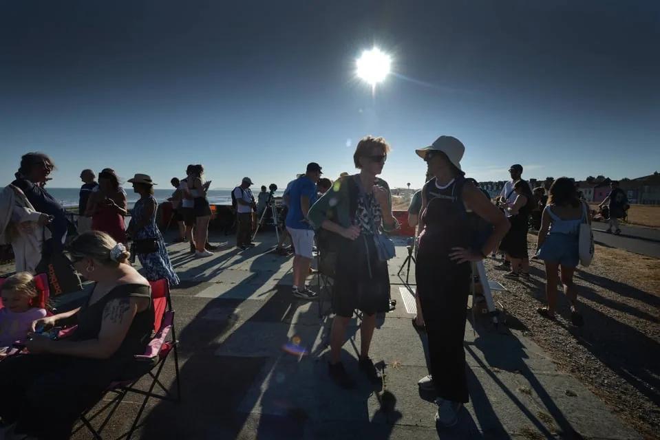 In 20 pictures: People gather at St Leonards to watch the biggest solar eclipse in 25 years-SSX