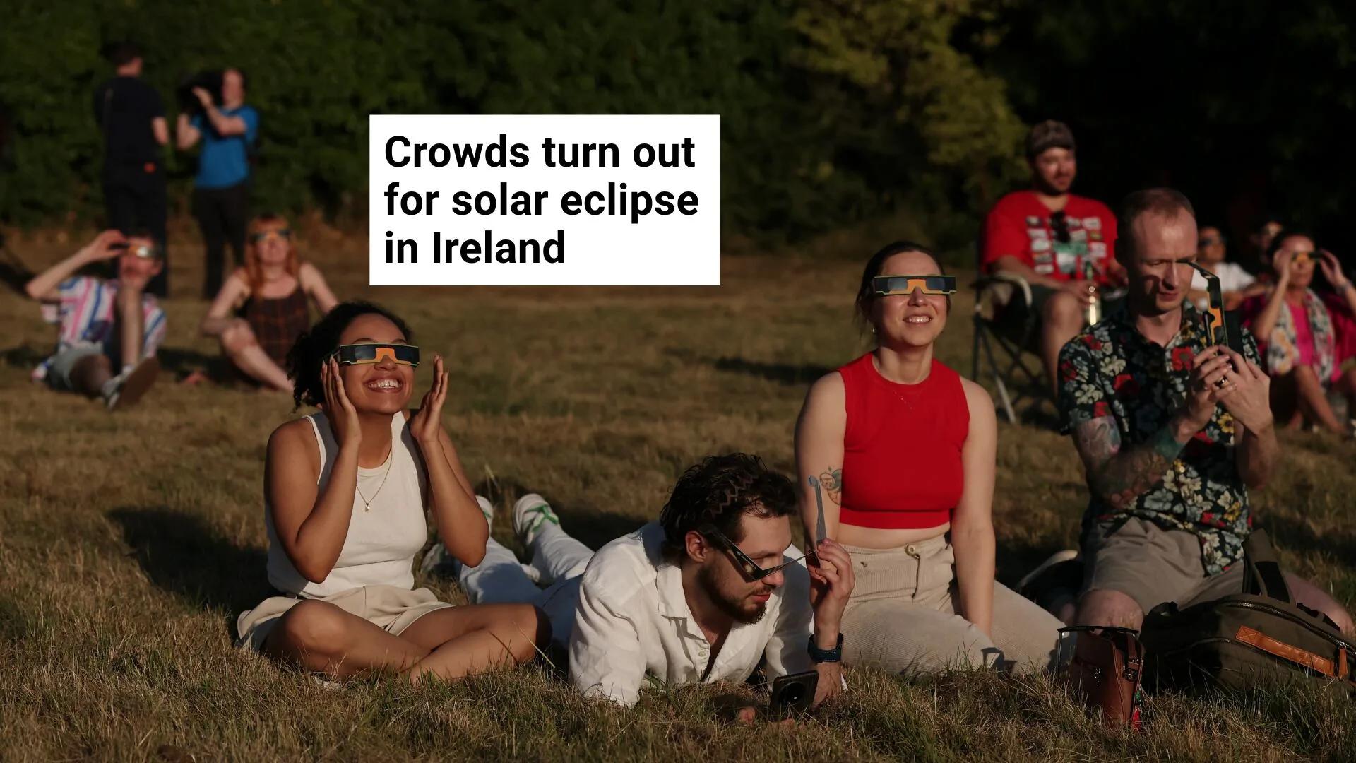 Excitement as crowds turn out for solar eclipse in Ireland – The Irish Times