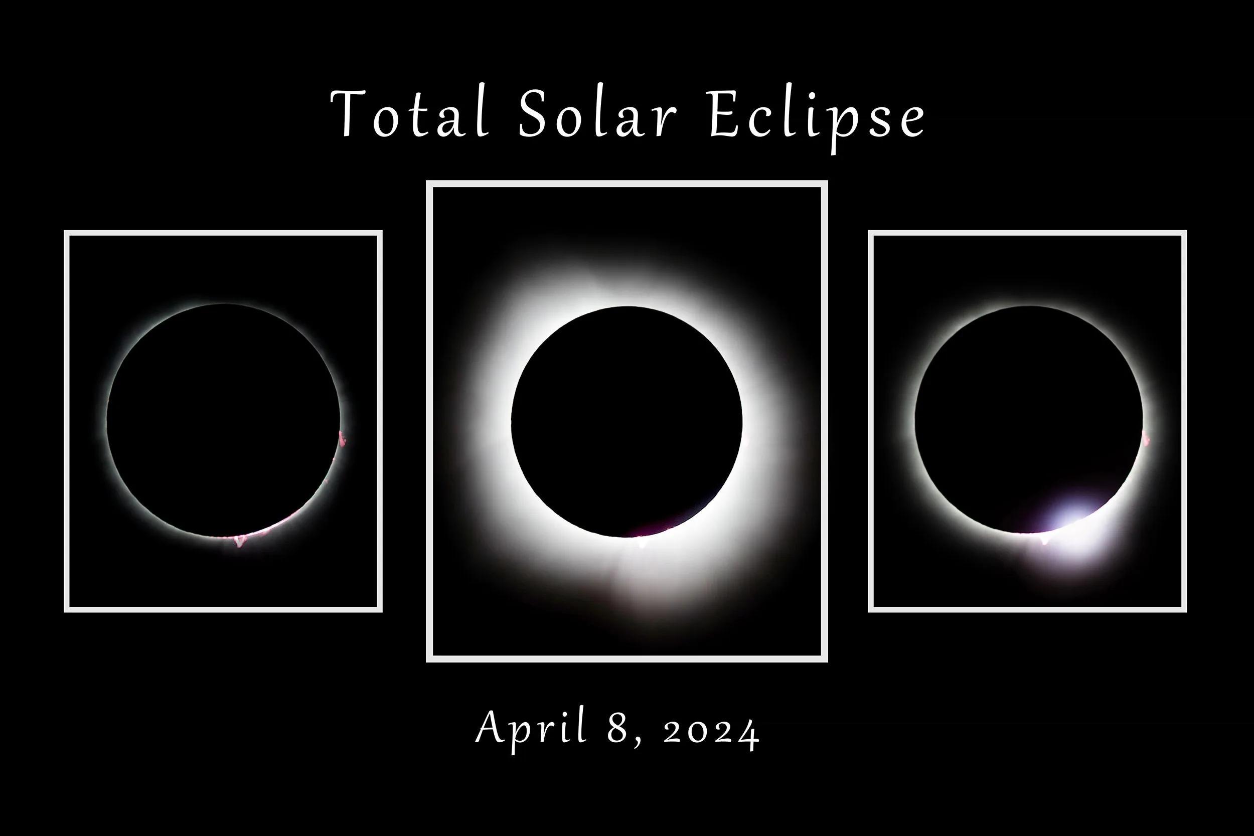 Stampa della totalità dell'eclissi solare del 2024: corona e anello di diamanti (download digitale) - Etsy Italia