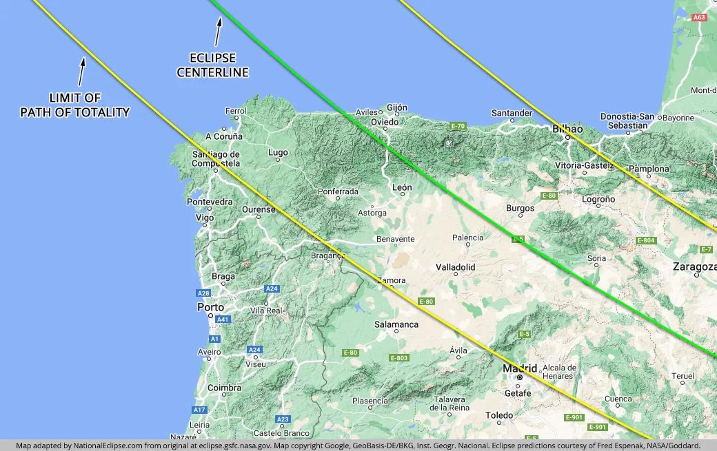 2026 Total Solar Eclipse Overview for Iceland and Spain