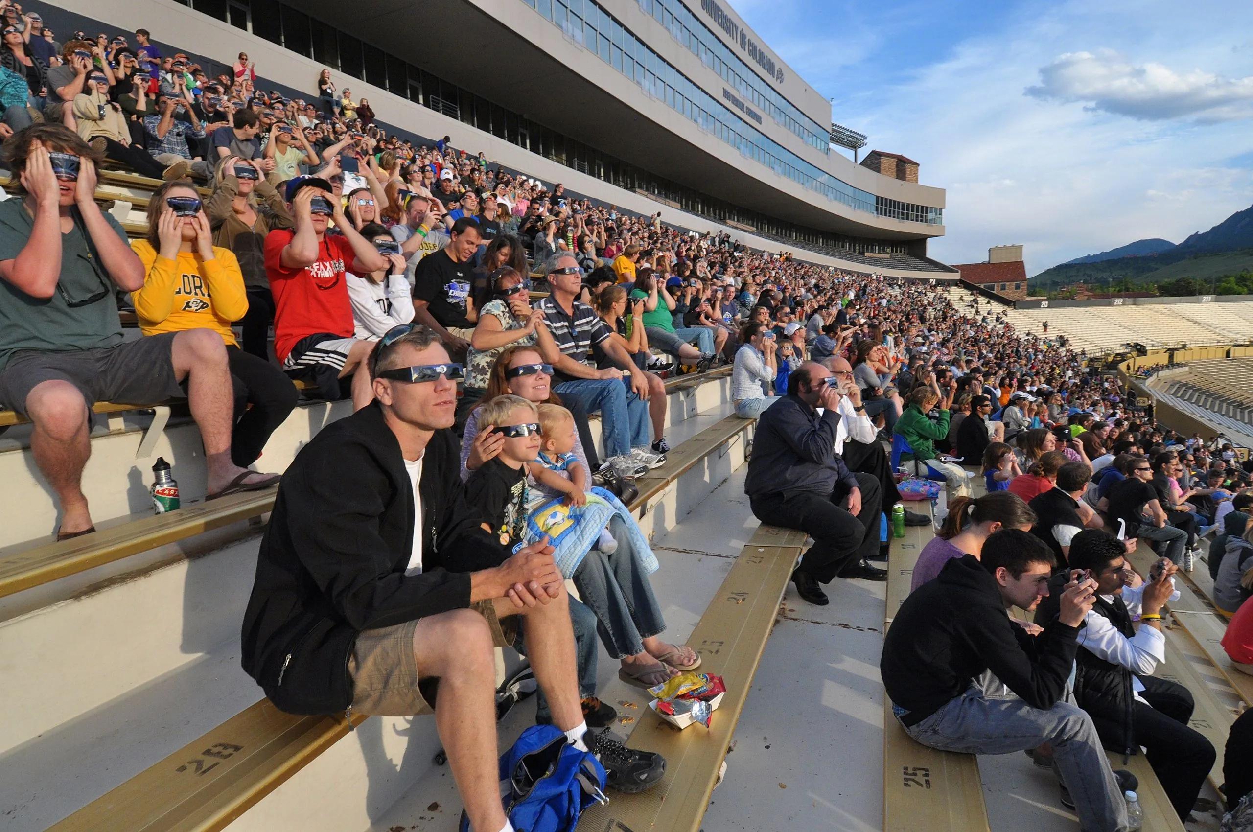 World's Largest Solar Eclipse Party Draws Thousands to Stadium | Space