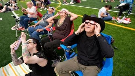 A mystical experience': millions watch total solar eclipse sweep across North America | Solar eclipses | The Guardian