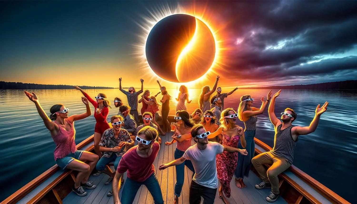 The Solar Eclipse on Lake Travis