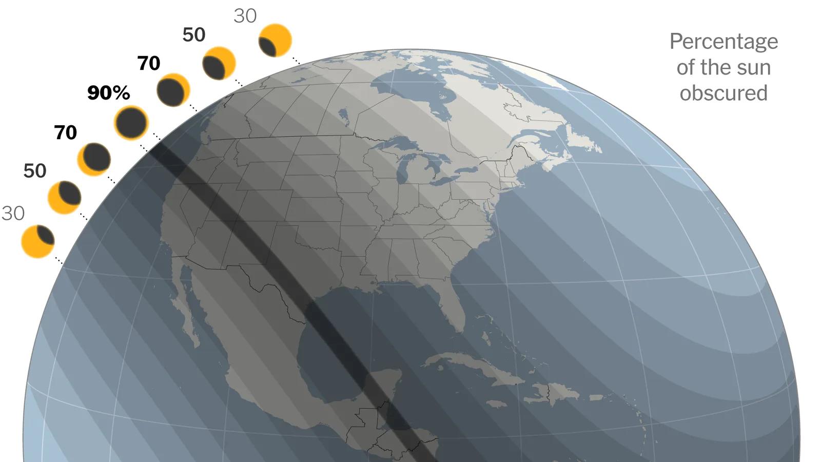 Solar Eclipse Map: Tracking the Annular 'Ring of Fire' - The New York Times