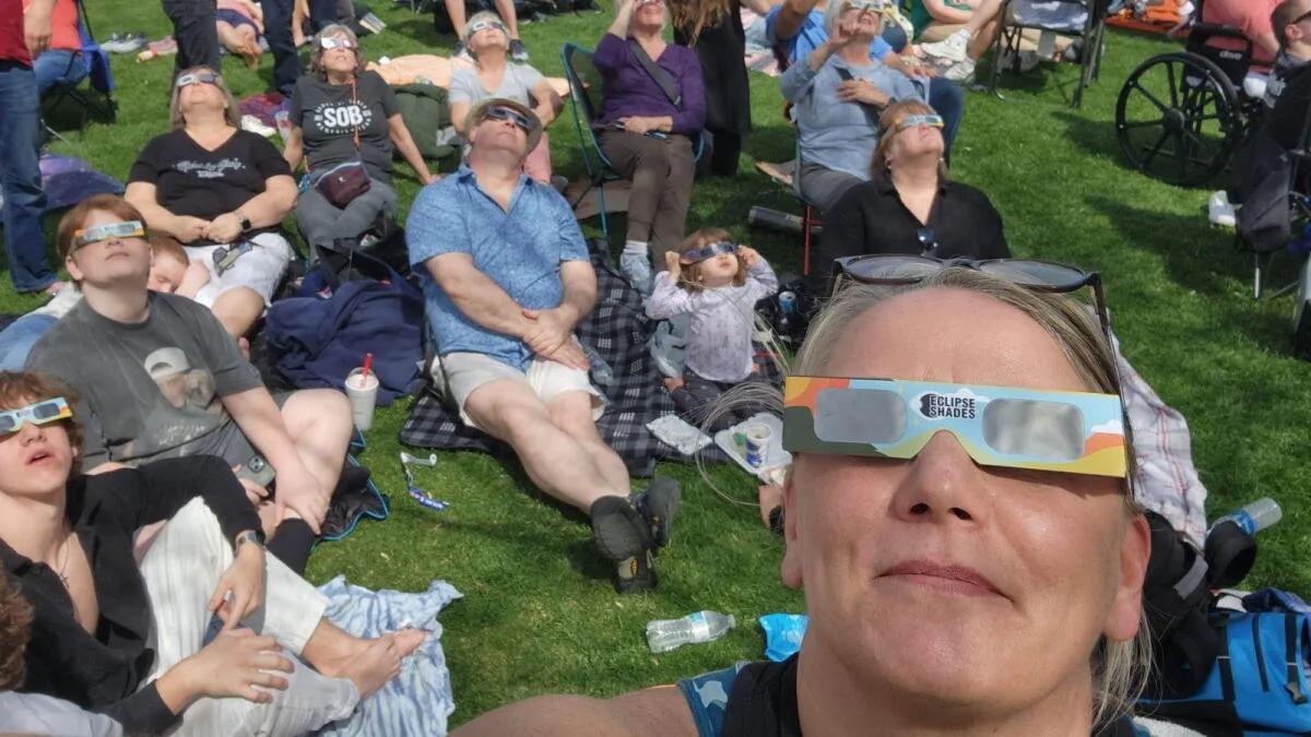 This time, the solar eclipse was a friends and family affair for Jan and Rachael Cota - The Bemidji Pioneer is your #1 source for news, weather, and sports around Bemidji and