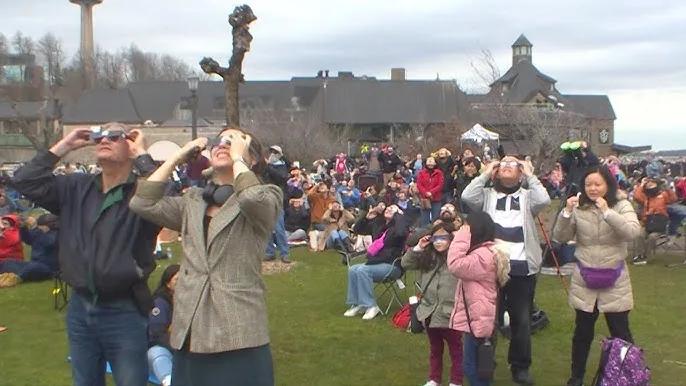 Solar eclipse observers react to afternoon darkness in Niagara Falls