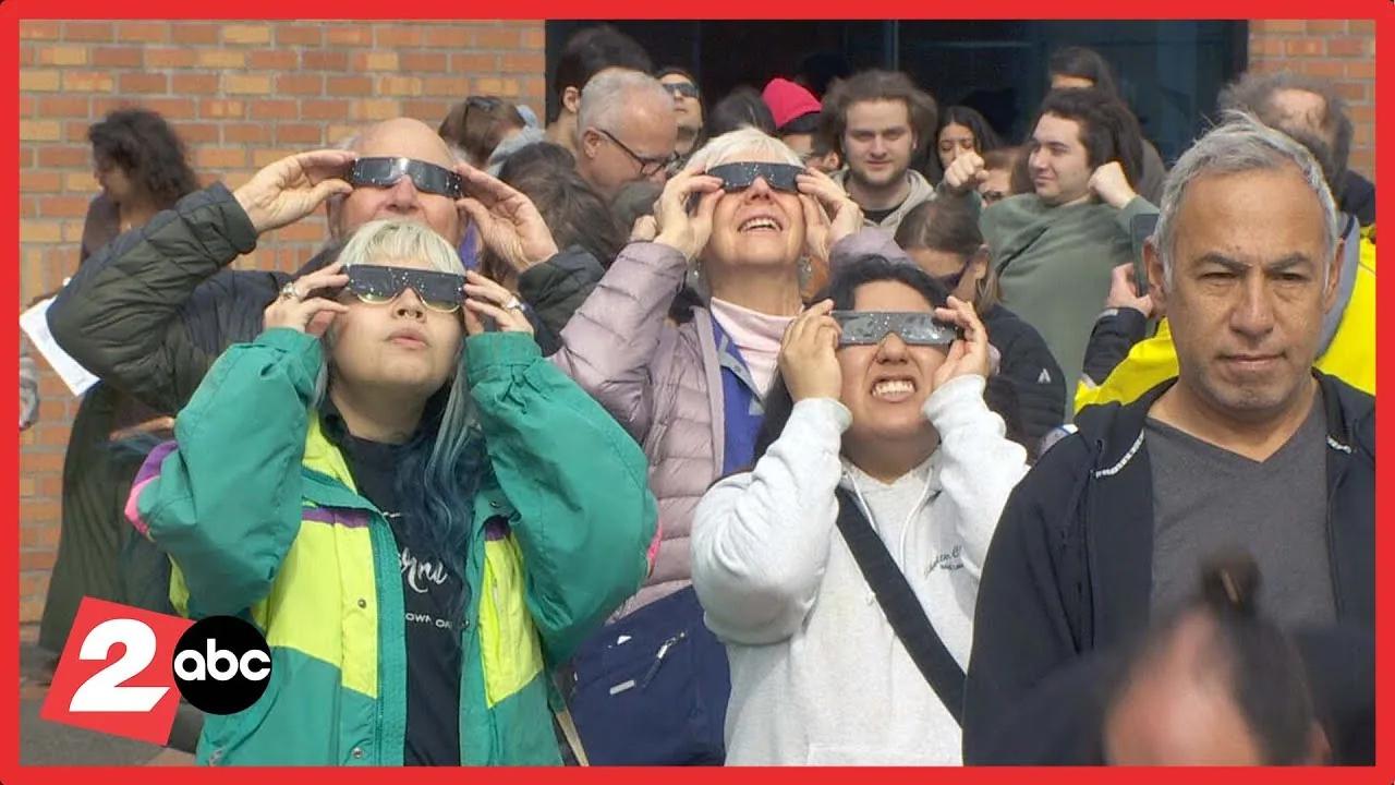 Partial solar eclipse mesmerizes Oregon crowd: Innovative viewing methods used