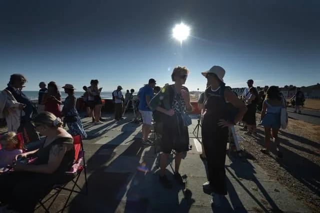 In 20 pictures: People gather at St Leonards to watch the biggest solar eclipse in 25 years-SSX