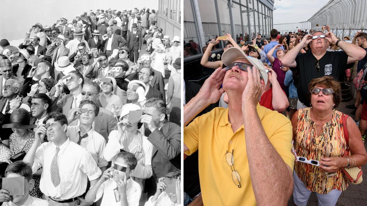 THEN AND NOW: What's different between these 1932, 2017 NYC solar eclipse photos? - ABC7 New York