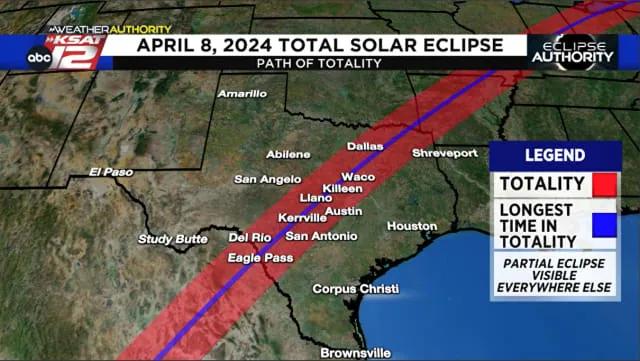 For those in the path of totality, here's when you may briefly take off your eclipse glasses