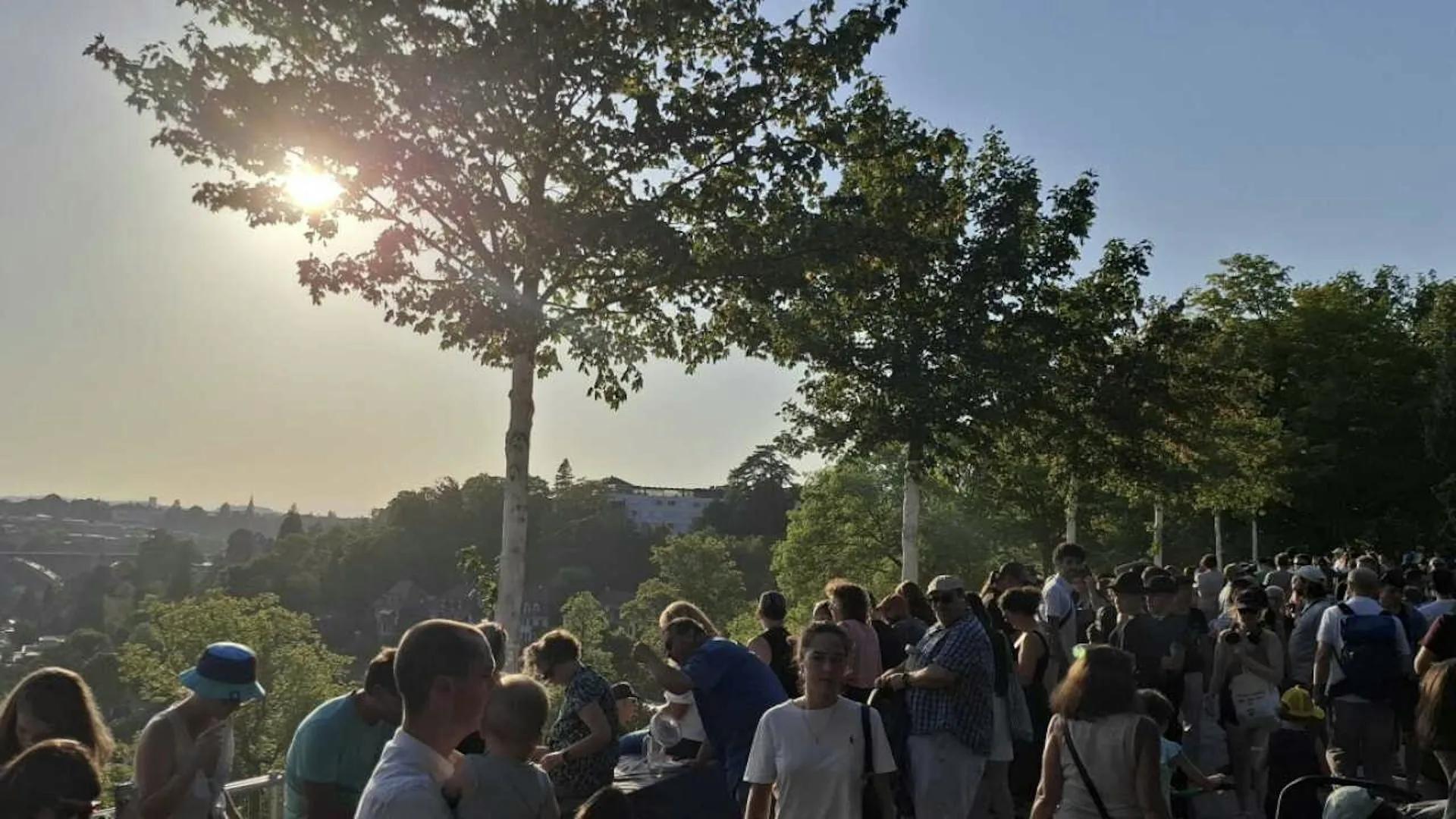 Spectators are gathering at numerous locations to watch the solar eclipse