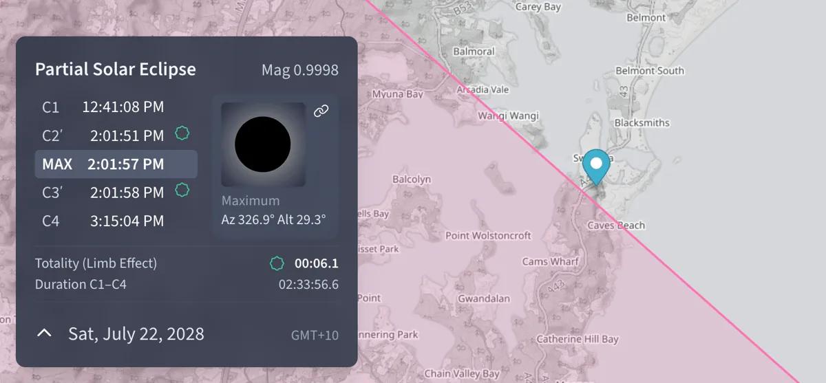 Come leggere le mappe delle eclissi solari