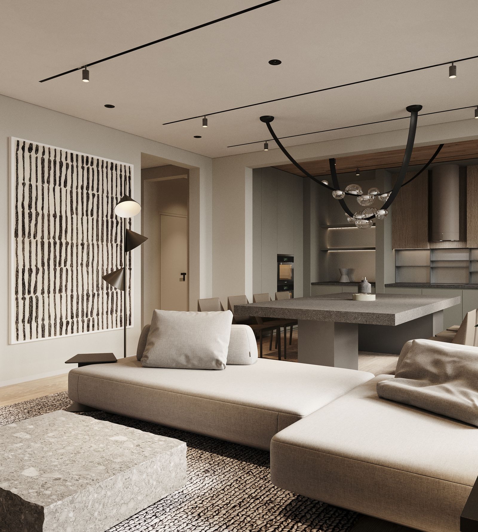 Modern Living Room & Kitchen, image 2 of 5