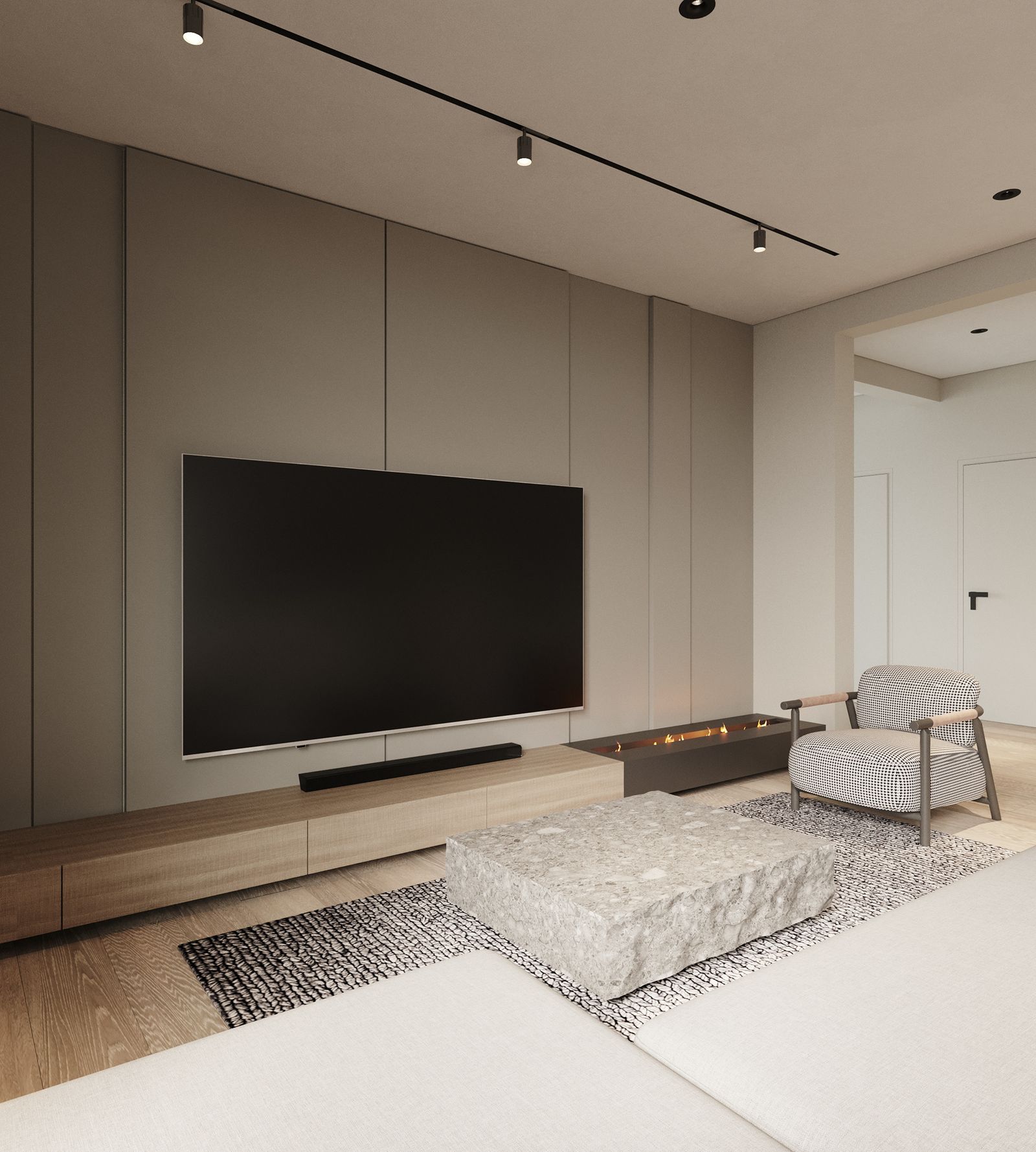 Modern Living Room & Kitchen, image 3 of 5