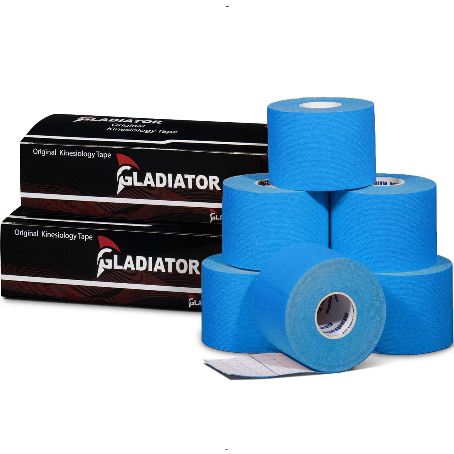 gladiator sports kinesiology tape six rolls for sale blue