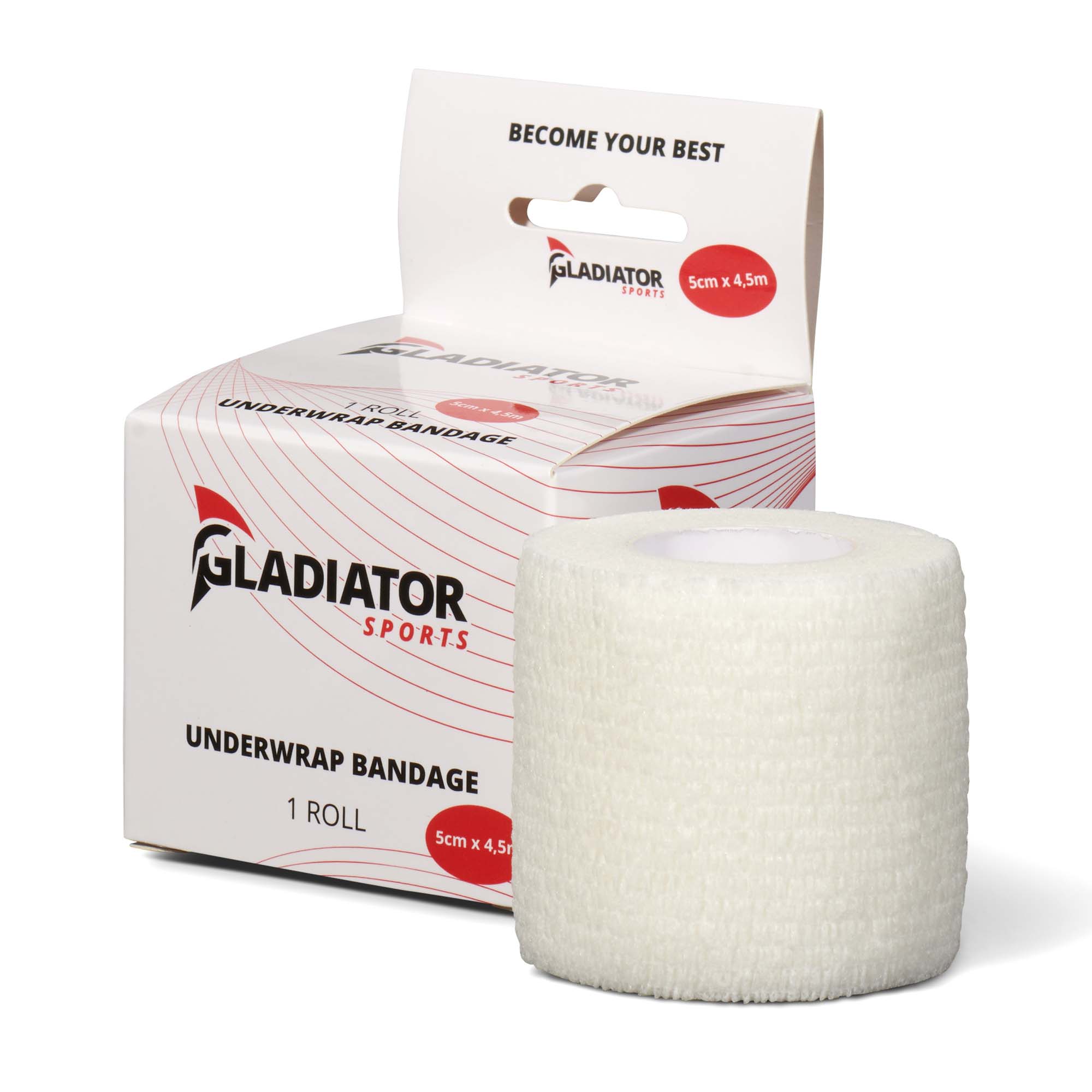 gladiator sports underwrap bandage per roll white with box