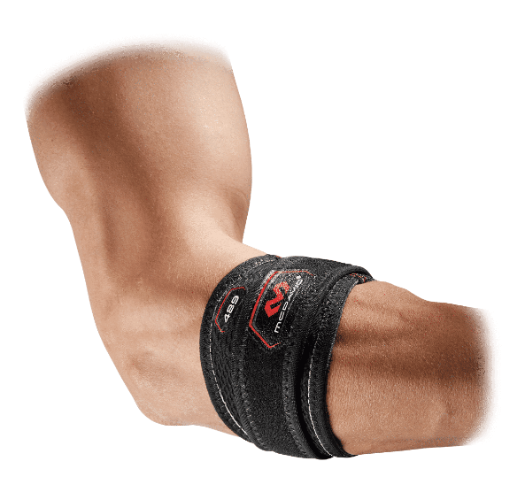 Front view of the Mcdavid dual band 489 elbow support