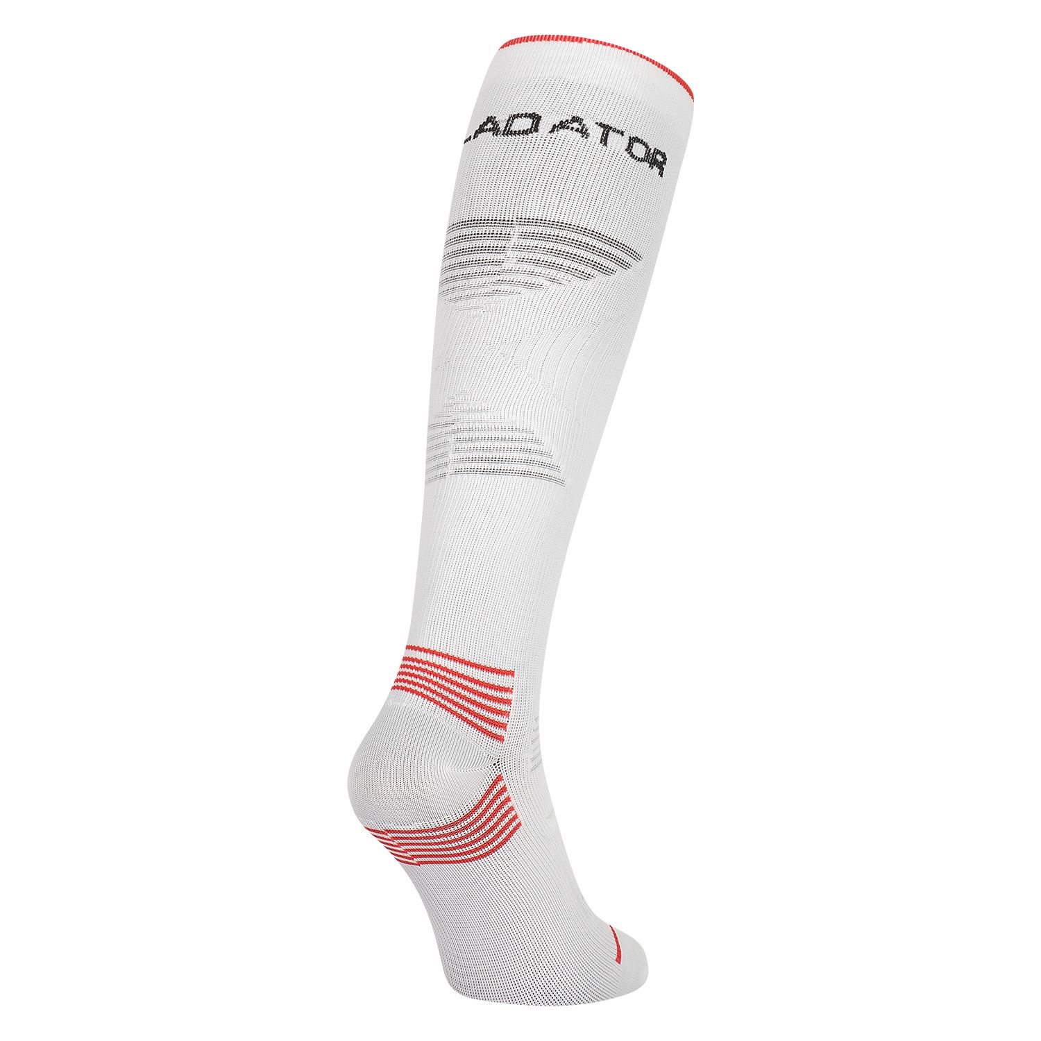 gladiator sports compression stockings in white back view