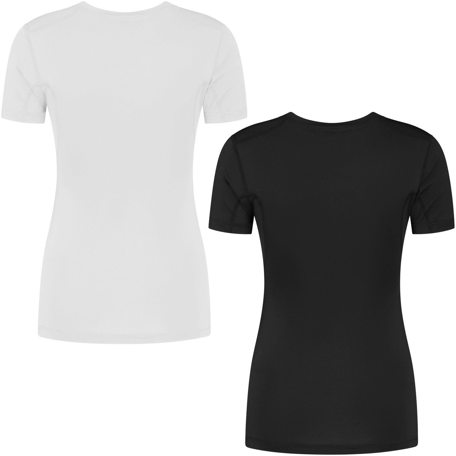 gladiator sports thermal shirt for women in black and white back view