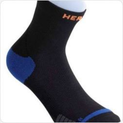 Front side view of the Herzog Ankle Compression Socks in black