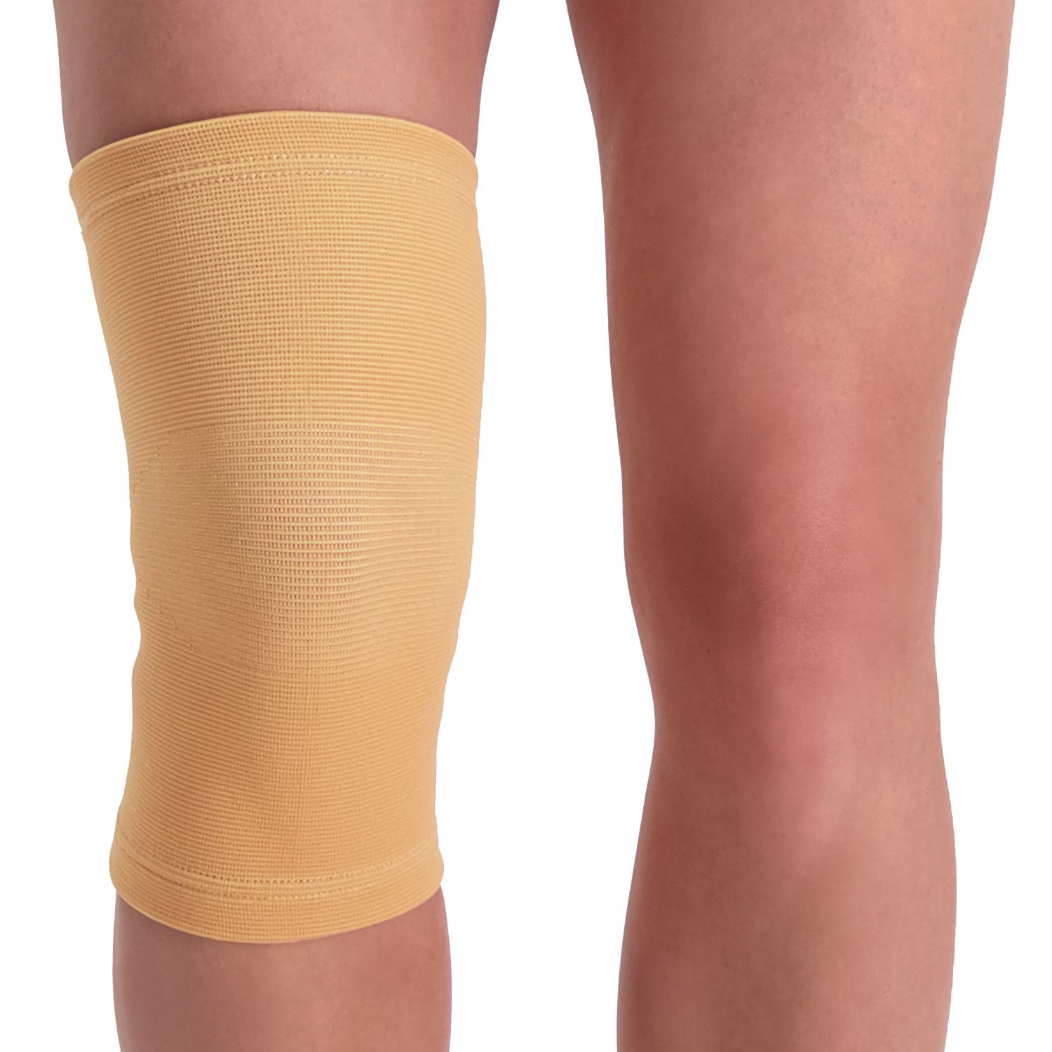 Dunimed knee sleeve worn on the right knee front view