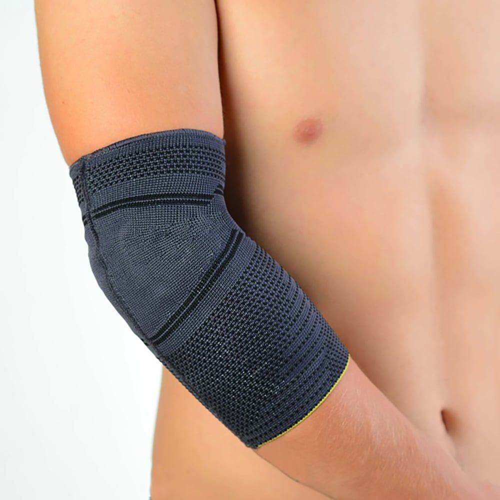 novamed premium comfort elbow support around right elbow zoomed out