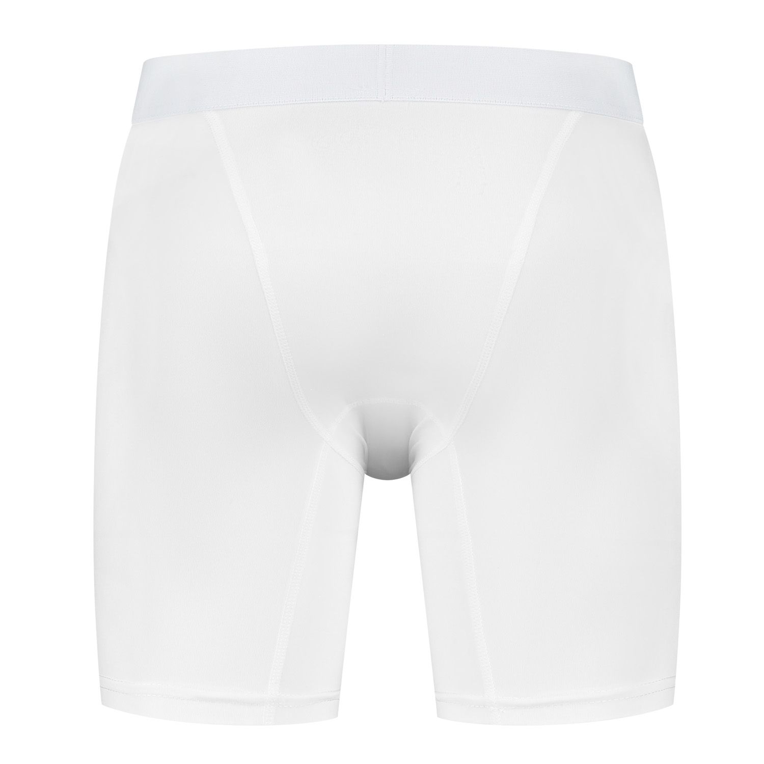 Back view of the Gladiator Sports Men's Compression Shorts in White