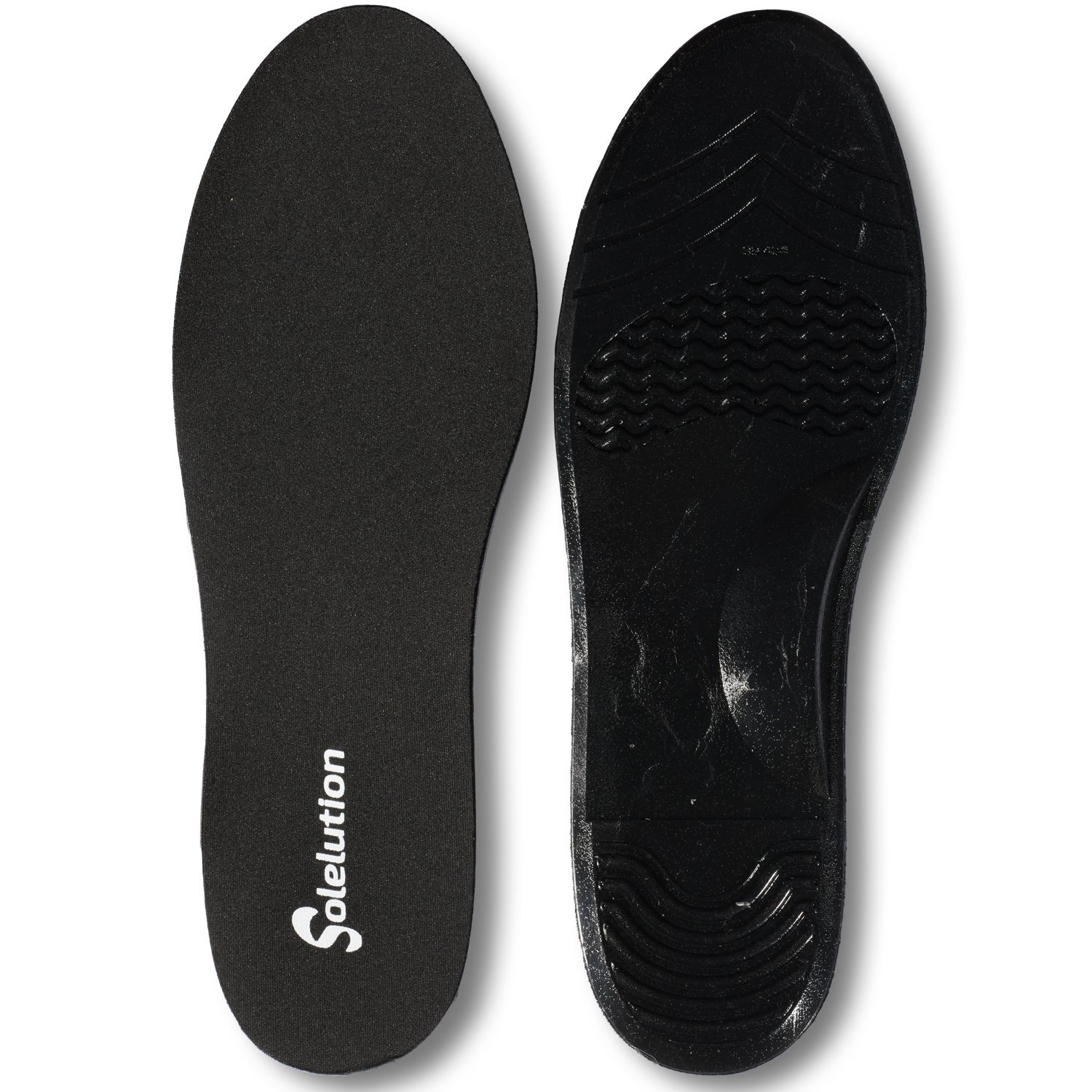 Top and bottom view of the Solelution Comfort Insoles