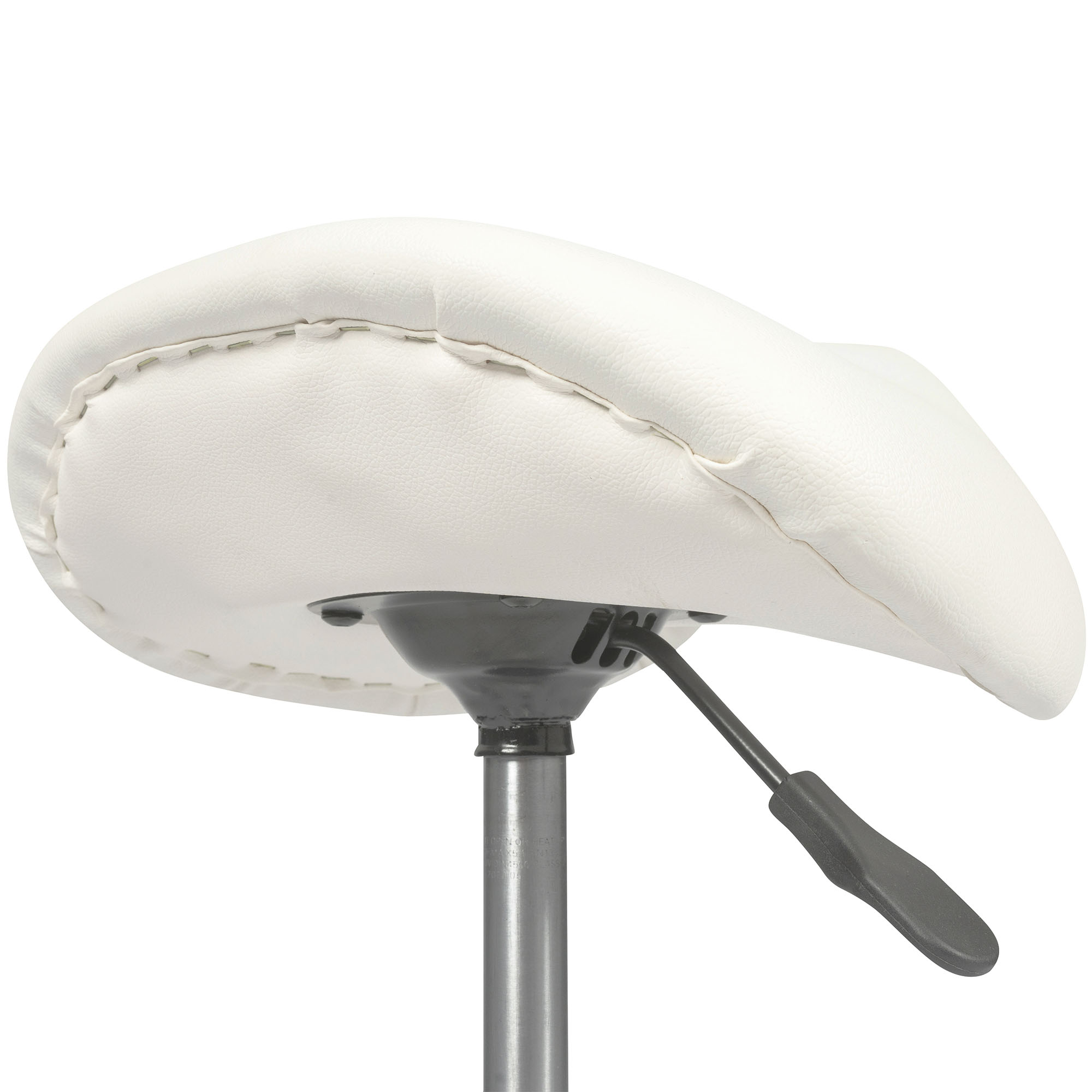 ergonomic saddle stool white adjustmennt handle