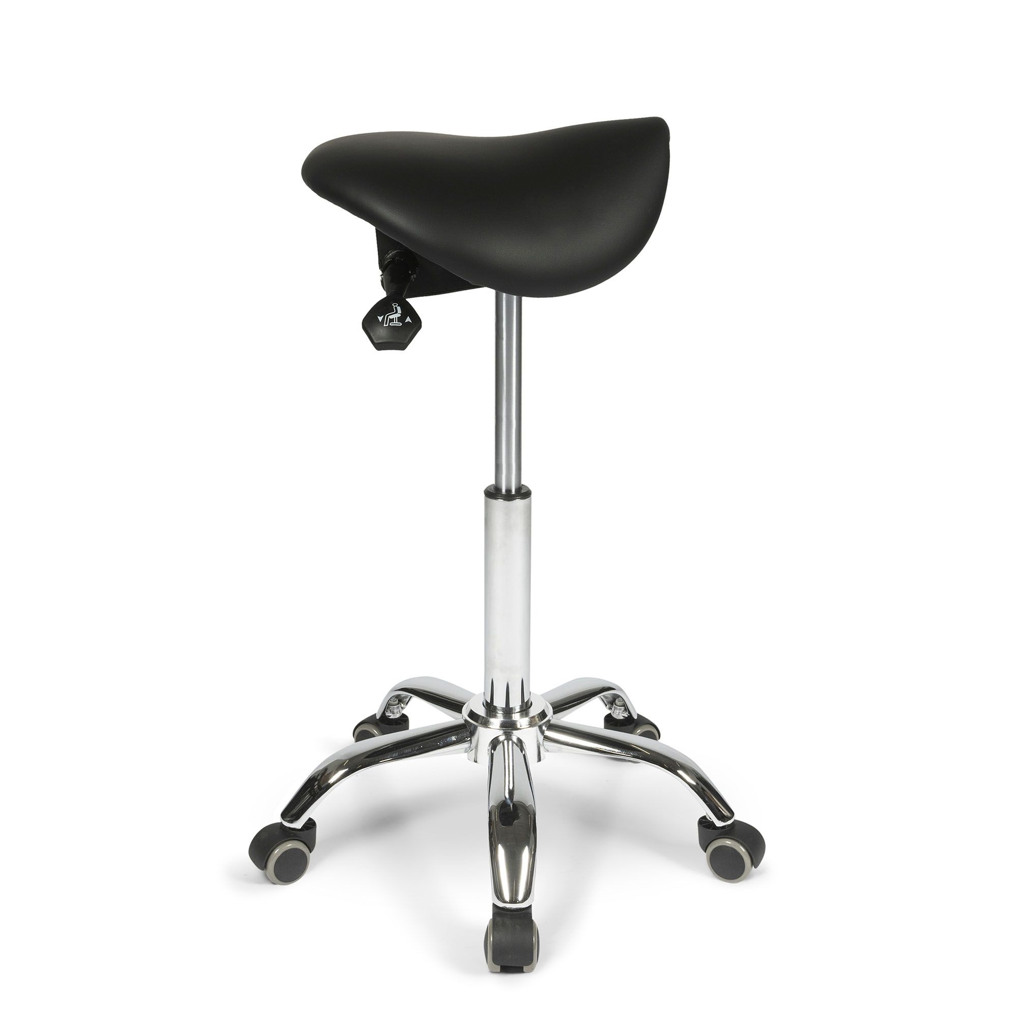 dunimed ergonomic saddle stool with tiltable seat swivel castors