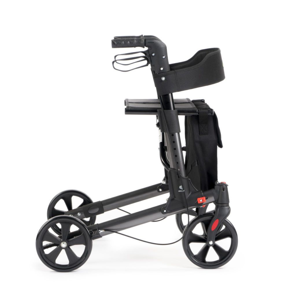 Multimotion Rollator Leichtgewichtes Doppelt Faltbar Seiteansicht