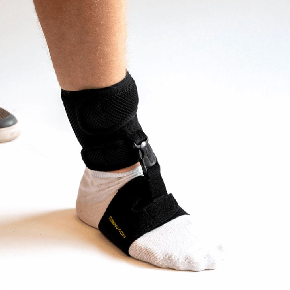 novamed foot drop support shoeless accessory around foot