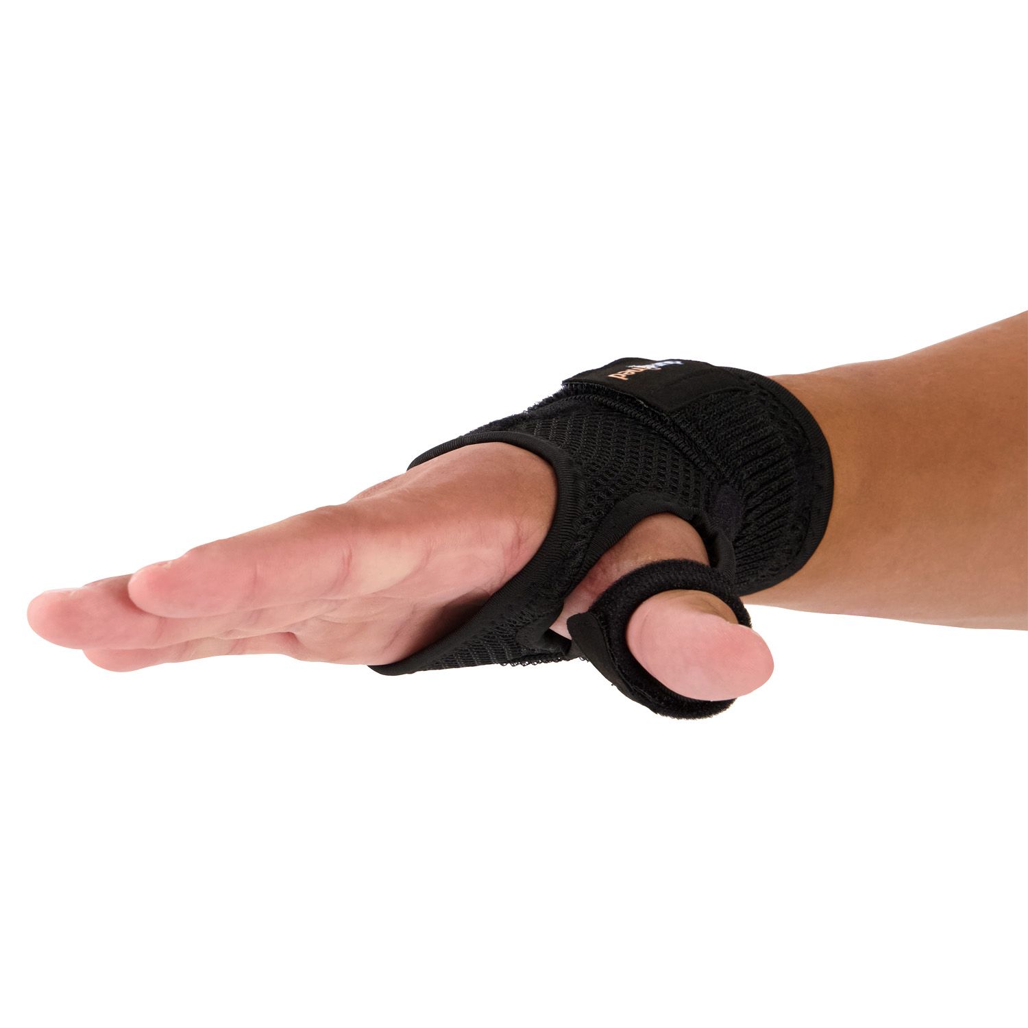 Dunimed Premium Thumb / Wrist Support worn with the hand stretched out