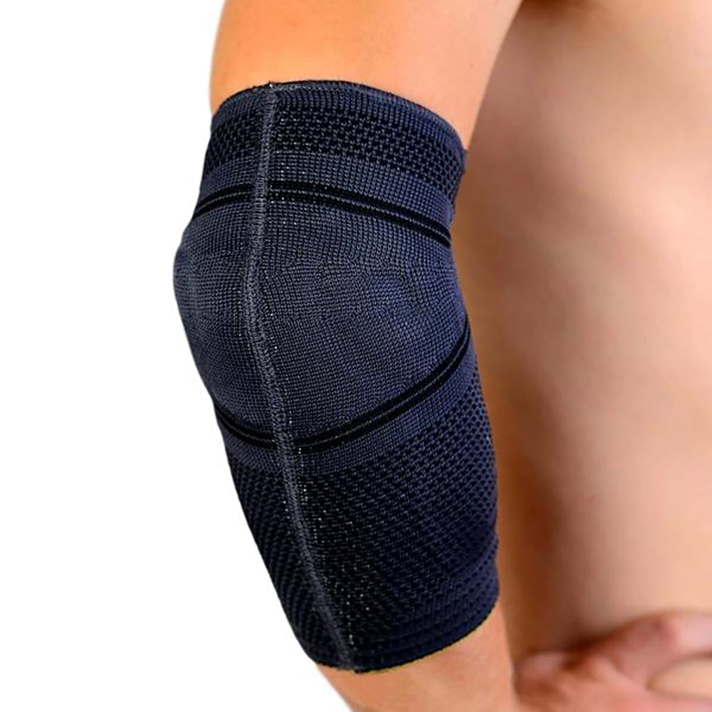 novamed premium comfort elbow support around right elbow arm down besides body