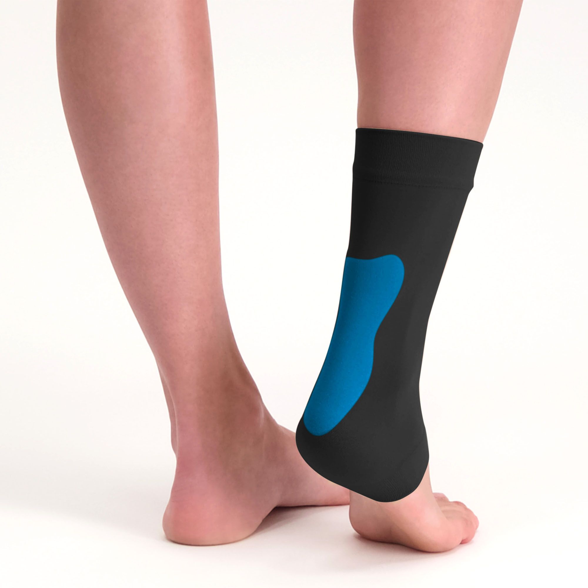 Solelution achilles tendon gel sock black gel buffer showing in blue